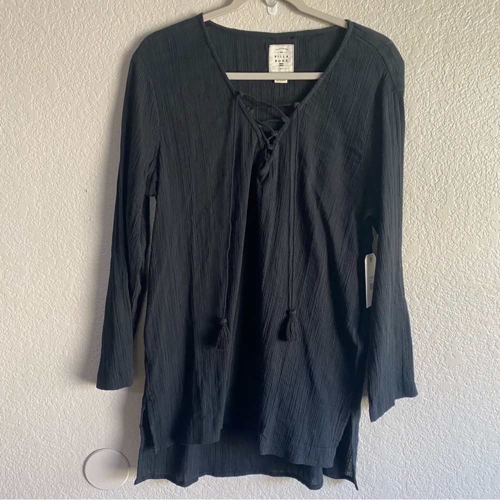 Billabong Black Swim Coverup Blue Skies